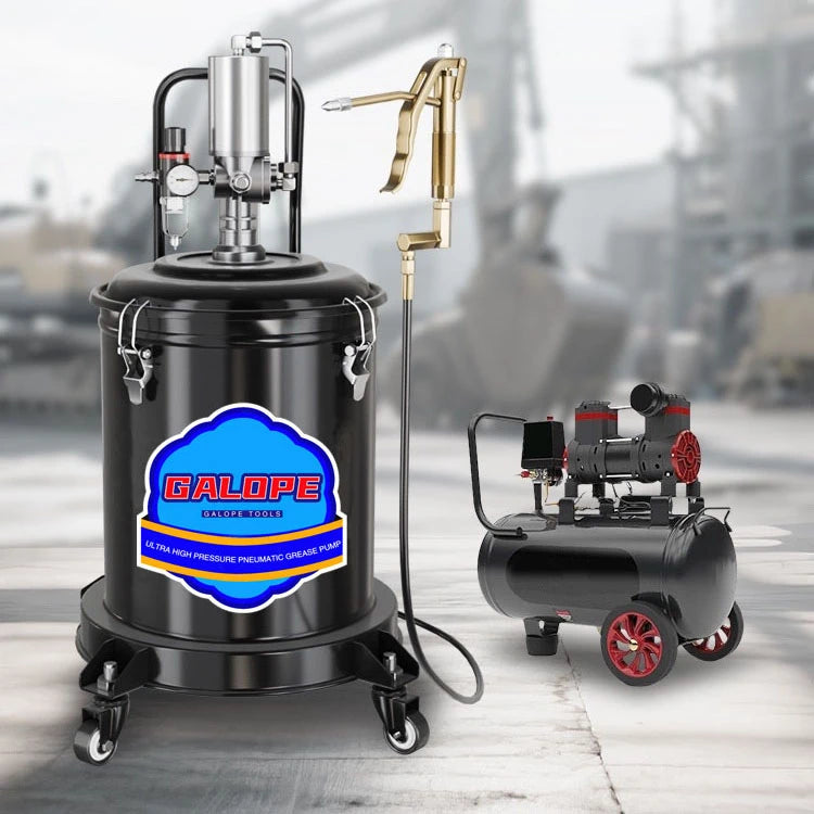 12L 20L 35L 40L 45L Barrel Air Operated Grease Lubricator Auto Pneumatic Grease Pumps Gun Movable High Pressure Air Grease Pump