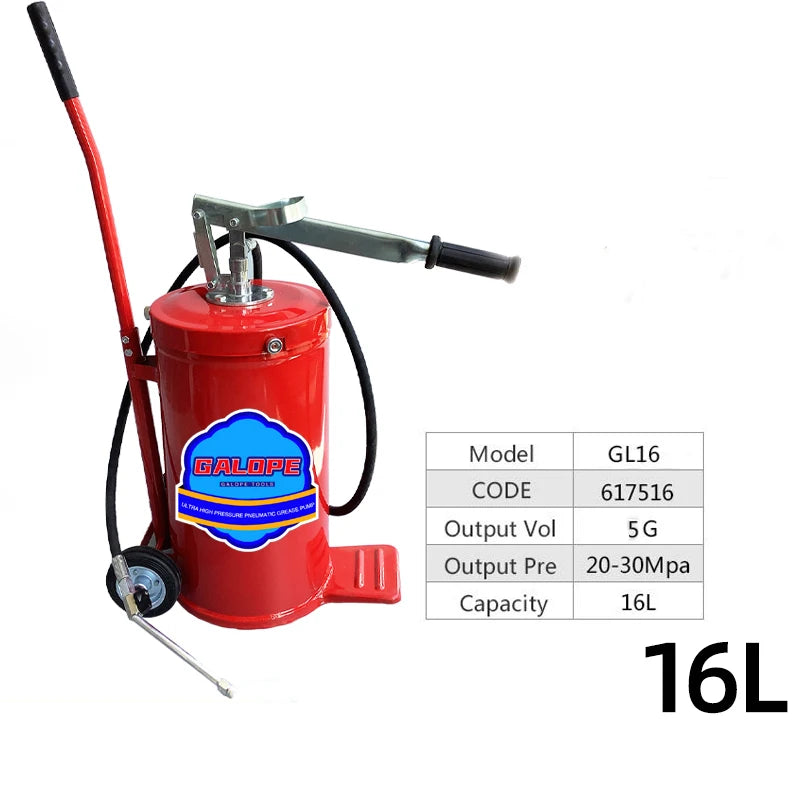 High Quality 10L Manual Pressure Lubrication Transmission Oil Grease Bucket Pump Hand Pressure Oil Pump